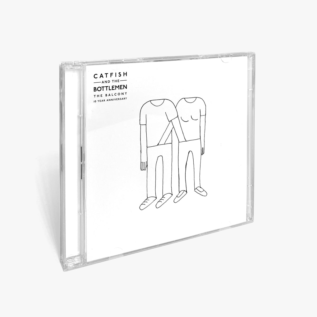 CD case for Catfish and the Bottlemen’s “The Balcony” with line-drawn figures.
