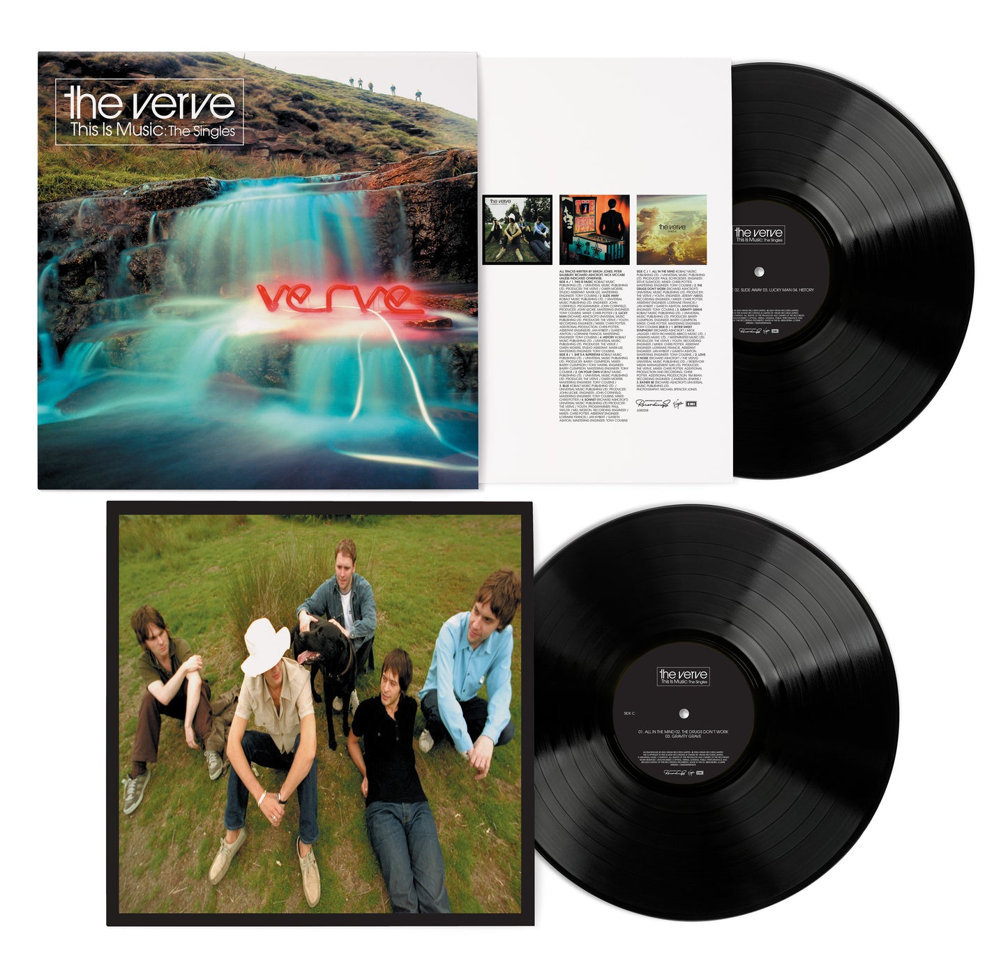 The Verve’s “This is Music” vinyl record with cover art and band photo.