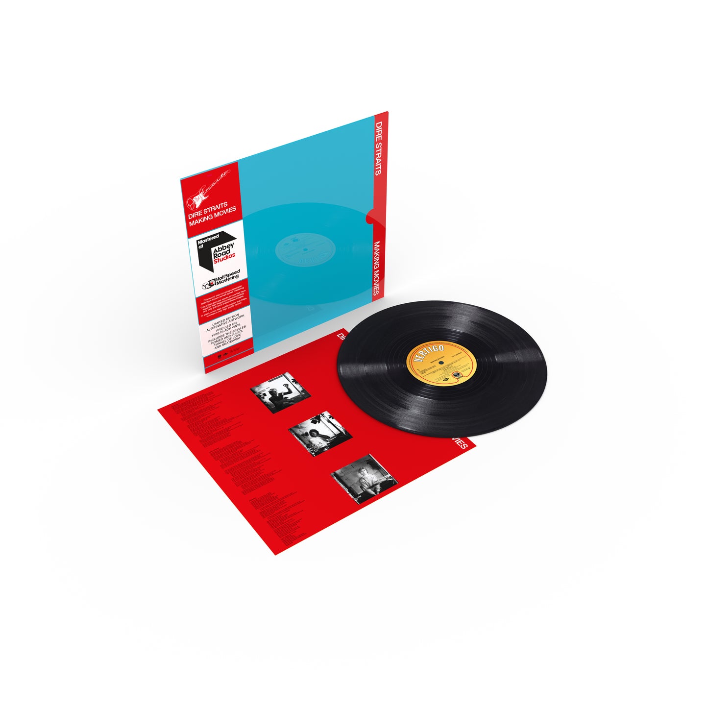 Dire Straits “Making Movies” vinyl record with blue and red cover.