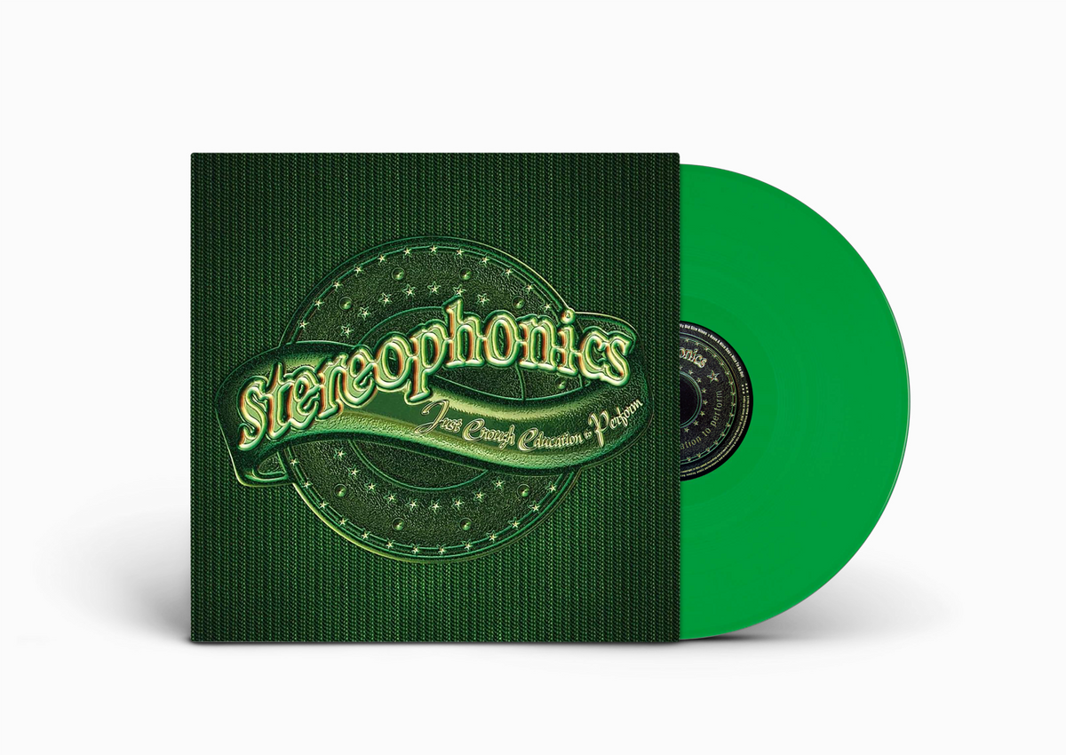 Stereophonics vinyl record with green textured cover and yellow center label.