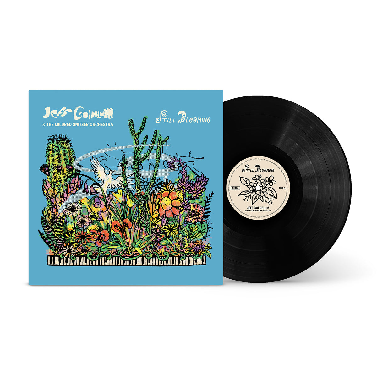 Jeff Goldblum vinyl record with floral and desert plant cover art.