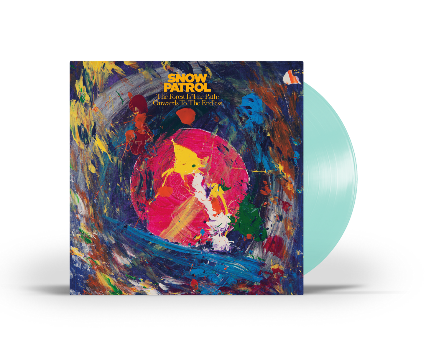 Snow Patrol EP vinyl record with colorful, abstract painted cover art.
