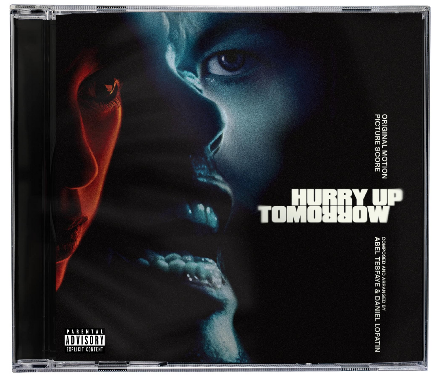 CD cover for "Hurry Up Tomorrow" featuring a distorted, crying face.