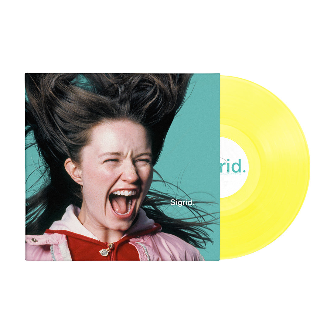 Yellow vinyl LP with cover art featuring a woman screaming with windblown hair.