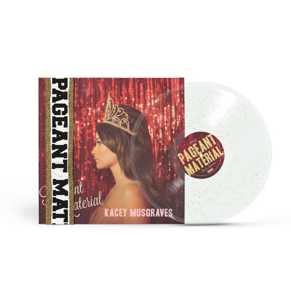 Kacey Musgraves āPageant Materialā gold glitter vinyl record with album cover.