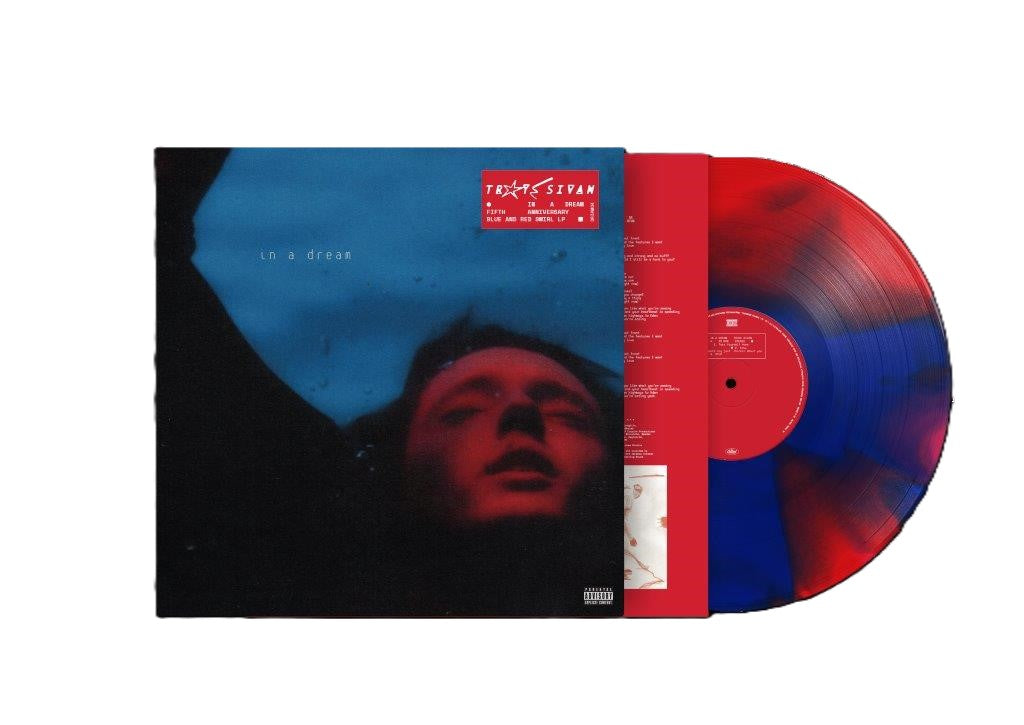 Troye Sivan “In A Dream” vinyl record with red and blue coloring.