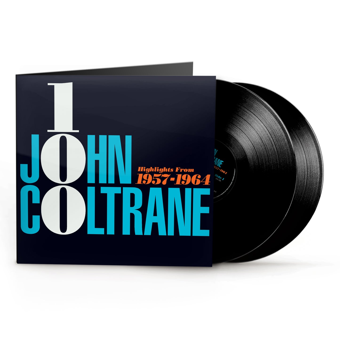 John Coltrane vinyl record with blue and white cover art.
