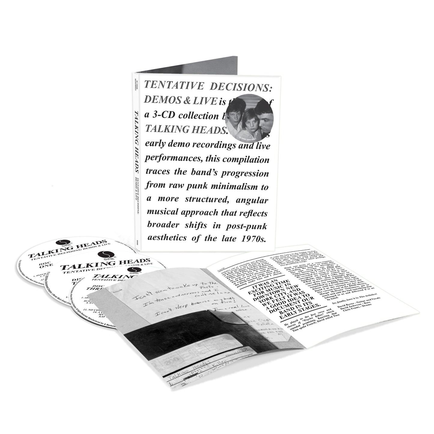 Talking Heads "Tentative Decisions" 3-CD set with demo and live recordings.