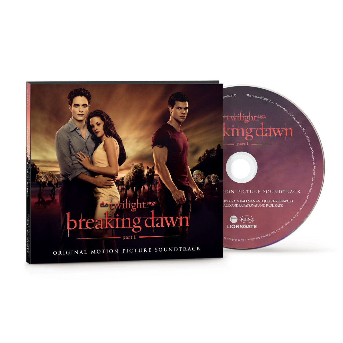 āBreaking Dawn Part 1ā soundtrack CD case with film characters and logo.