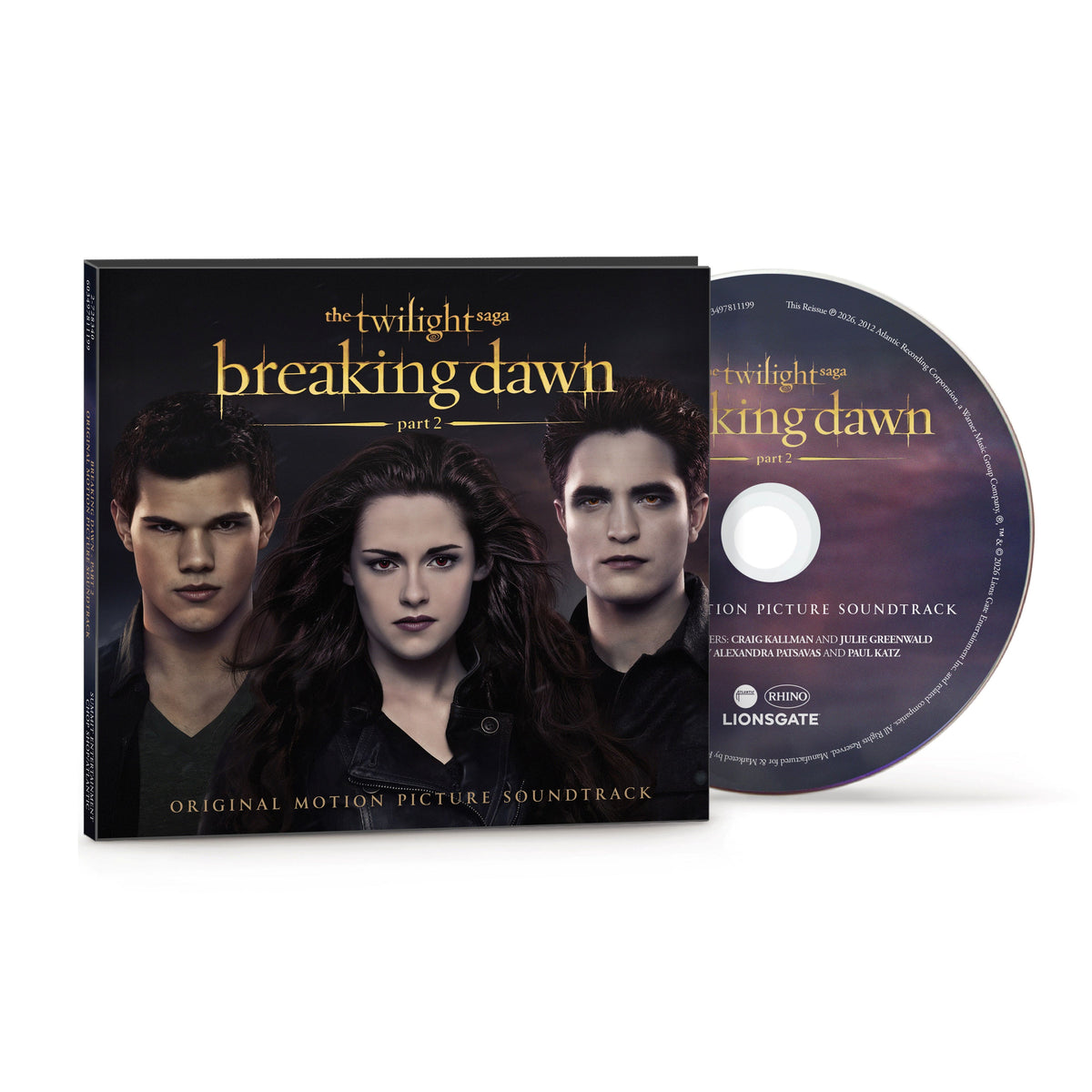 “Breaking Dawn Part 2” soundtrack CD case featuring Kristen Stewart and Robert Pattinson.