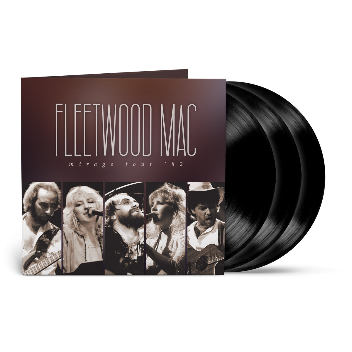 Fleetwood Mac Mirage Tour ‘82 vinyl record with band photo.