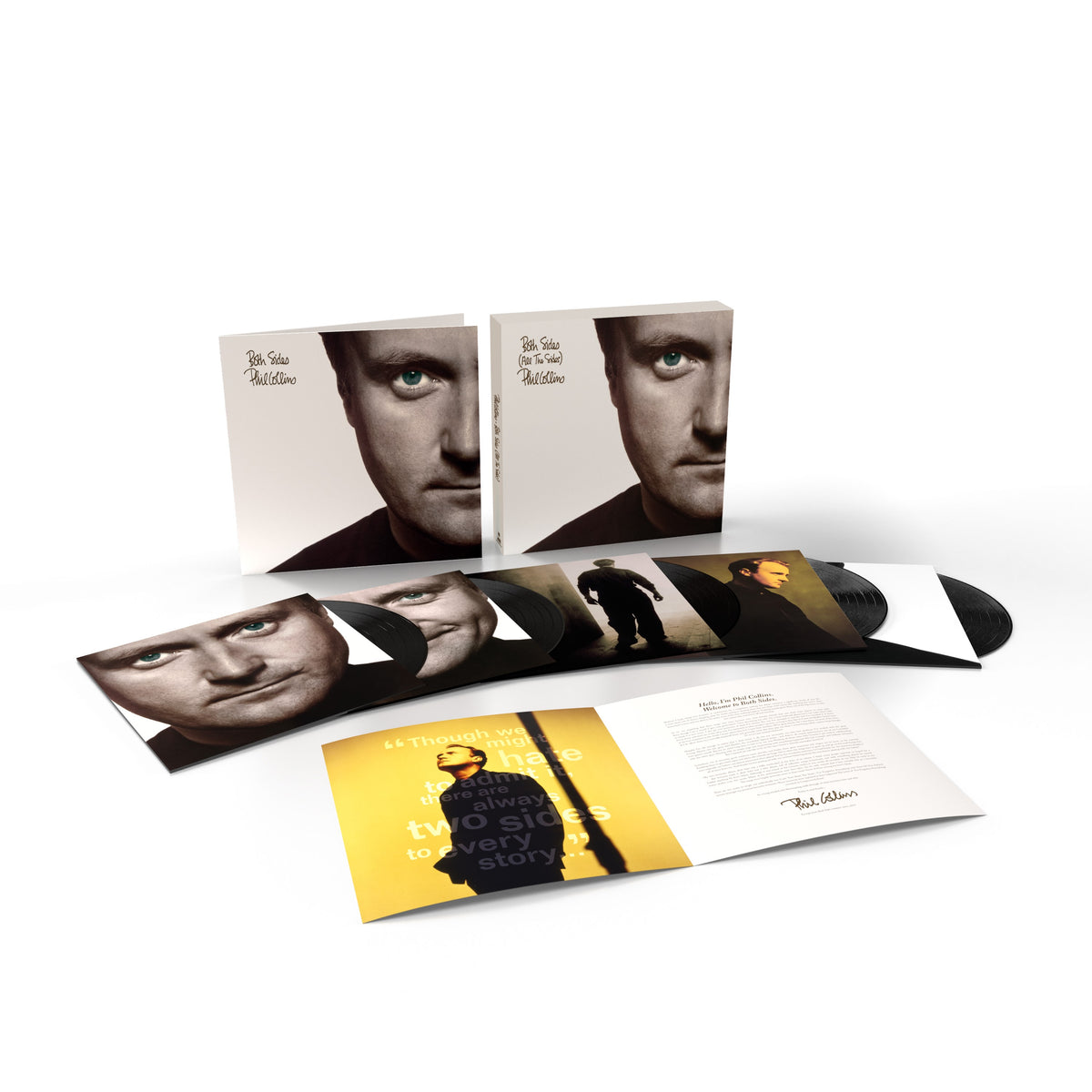 Phil Collins "Both Sides" vinyl record set with portrait cover art.