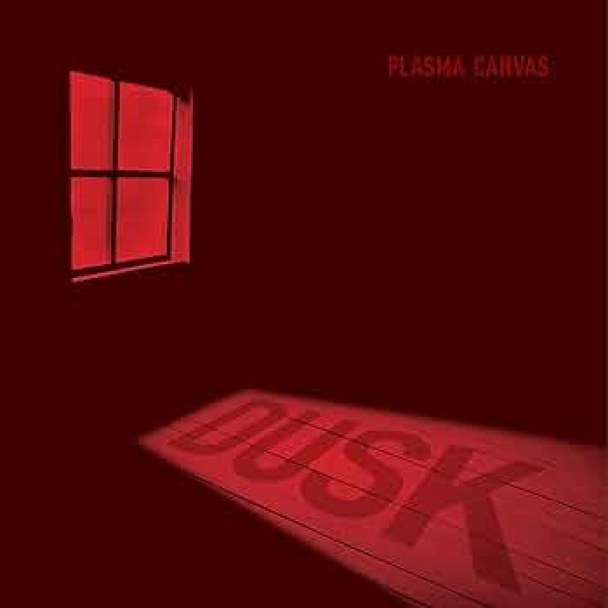 Red album cover with window light casting the word "DUSK".