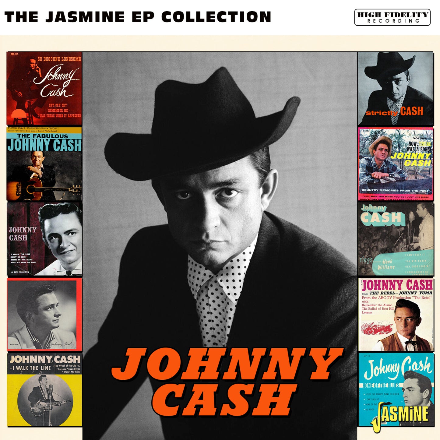 Johnny Cash CD cover with multiple images of the singer.