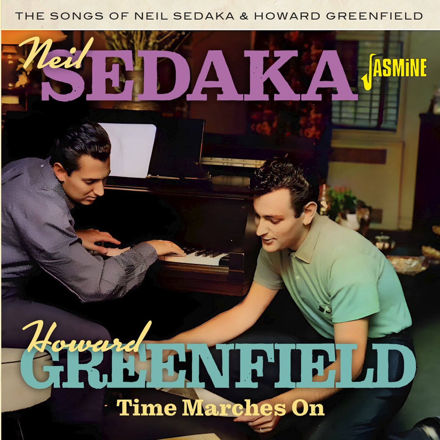 CD cover featuring Neil Sedaka and Howard Greenfield at a piano.