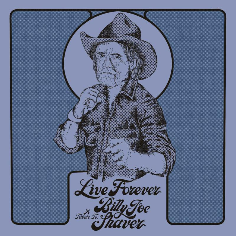 Portrait of Billy Joe Shaver in a cowboy hat, album cover art.