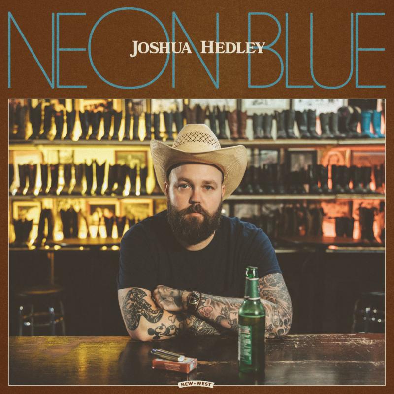 CD cover for Joshua Hedley’s “Neon Blue” featuring a portrait of the artist.