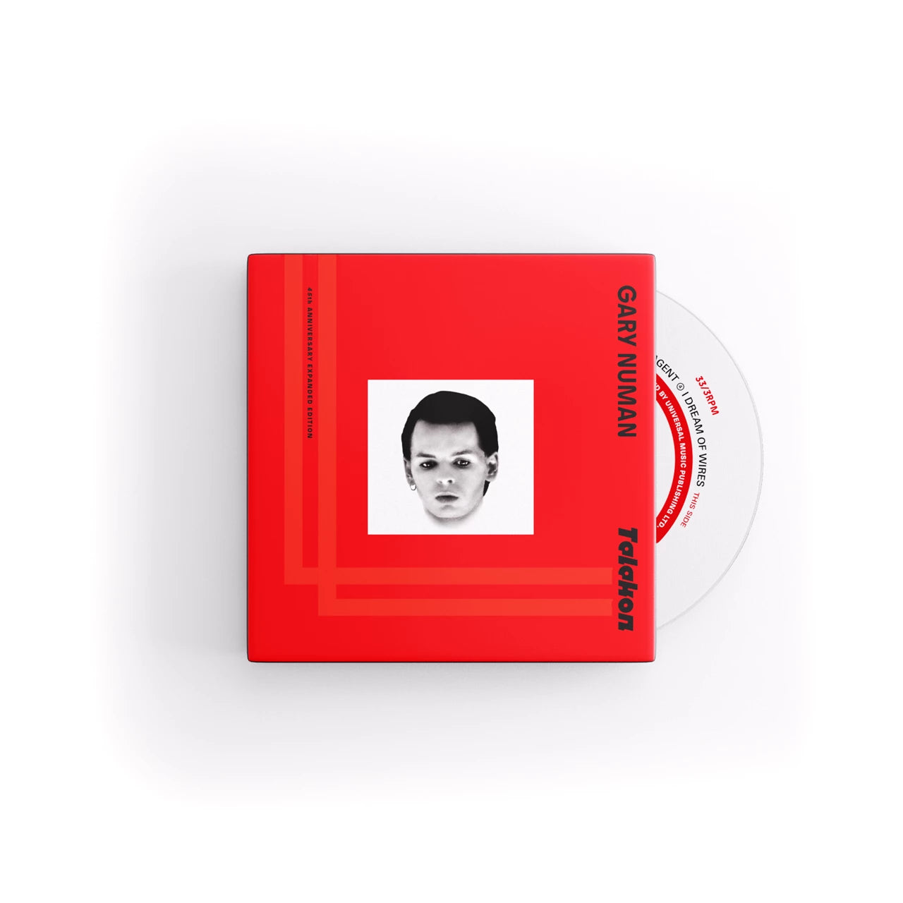 Gary Numan Telekon 45th anniversary edition red box set with a portrait on front.