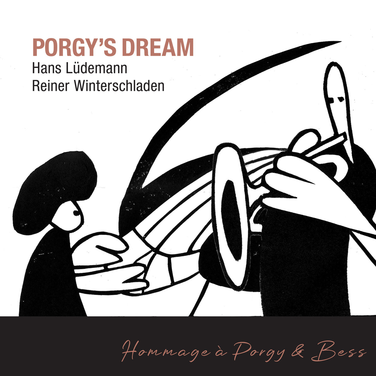 CD cover for "Porgys Dream" by Hans Lüdemann, featuring a stylized illustration.