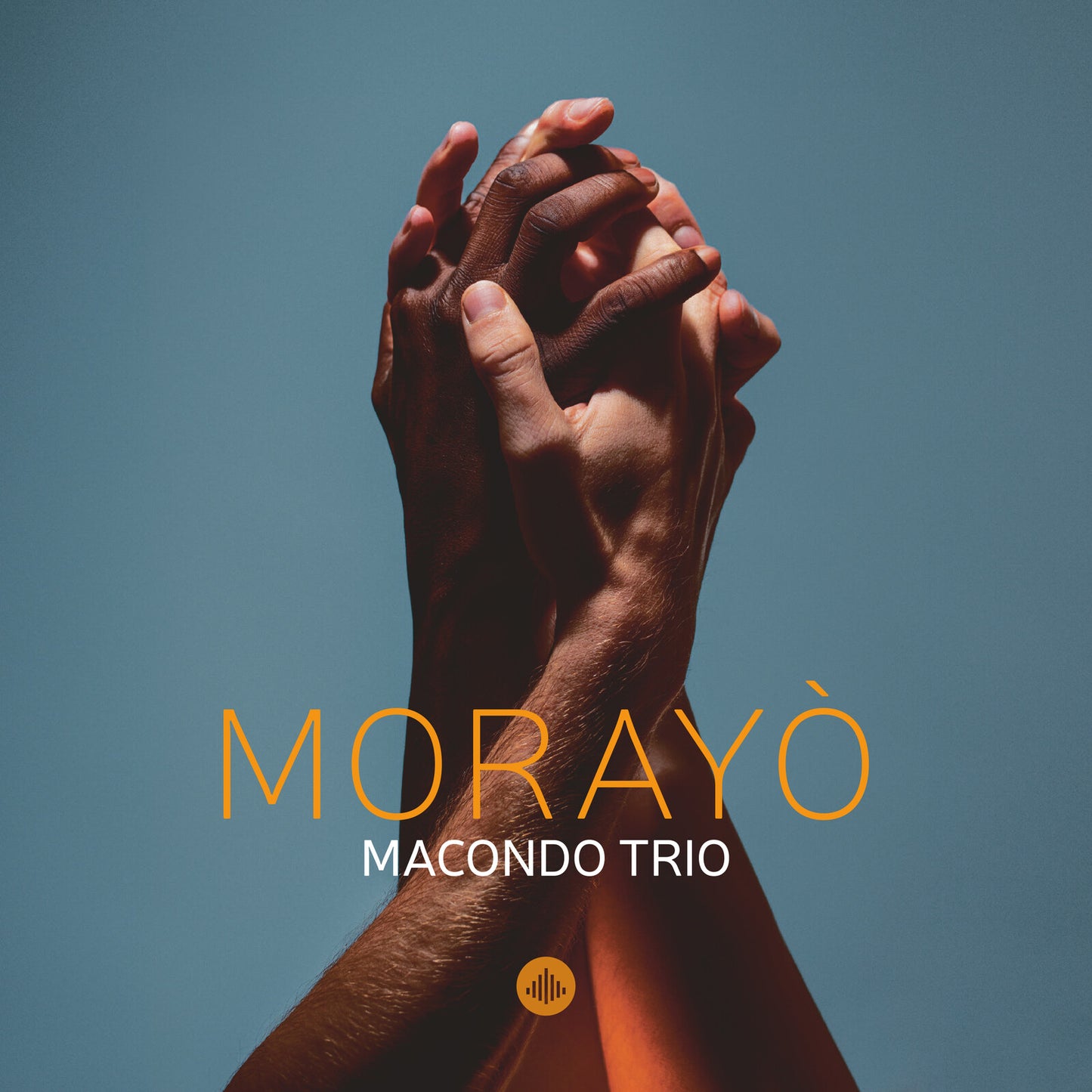 CD cover: clasped hands against a teal background with gold text.