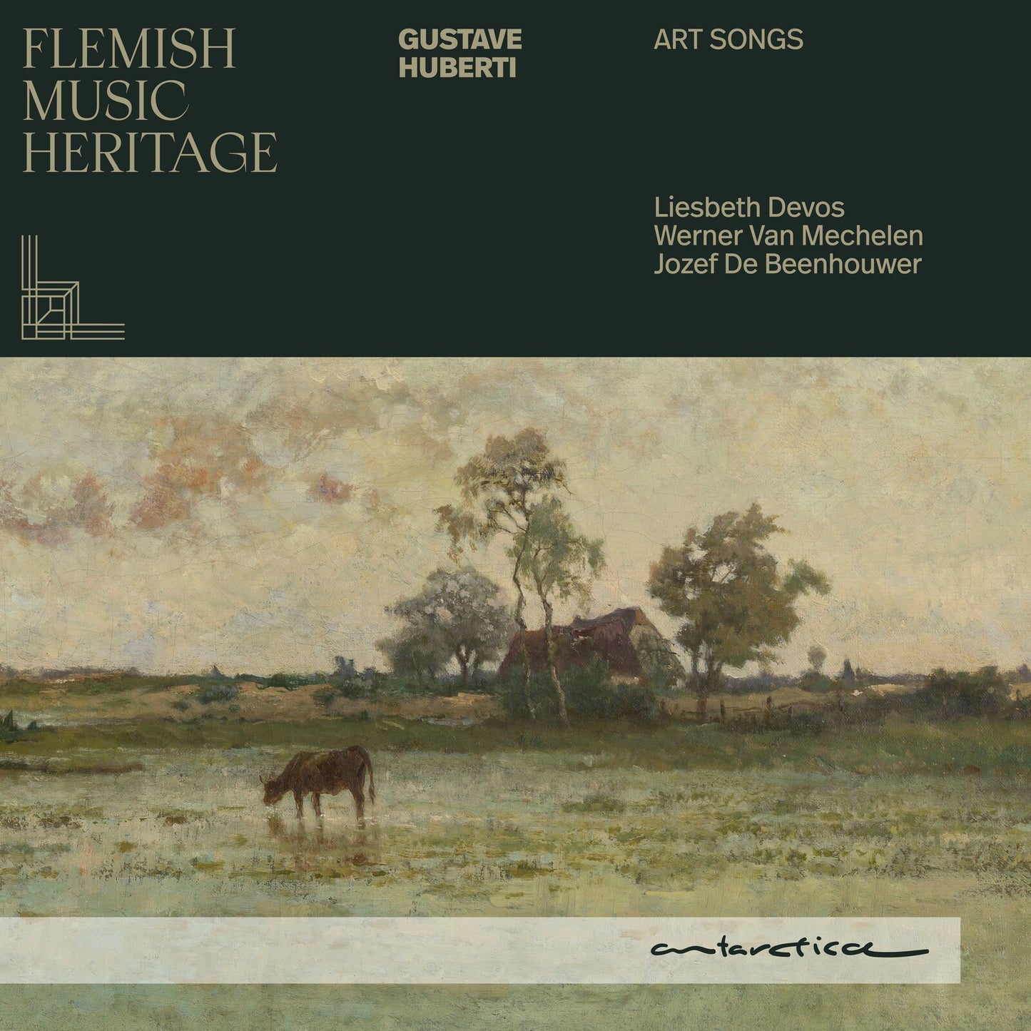 CD cover with a pastoral landscape painting of a horse and trees.