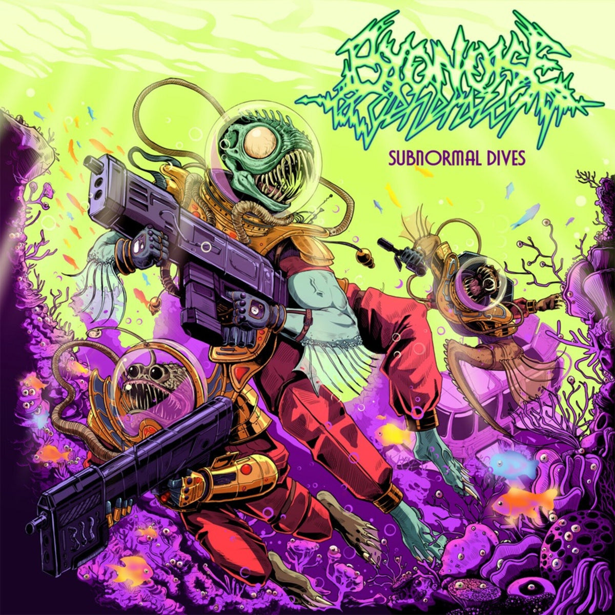 CD cover: diver in suit with robotic head, underwater scene.