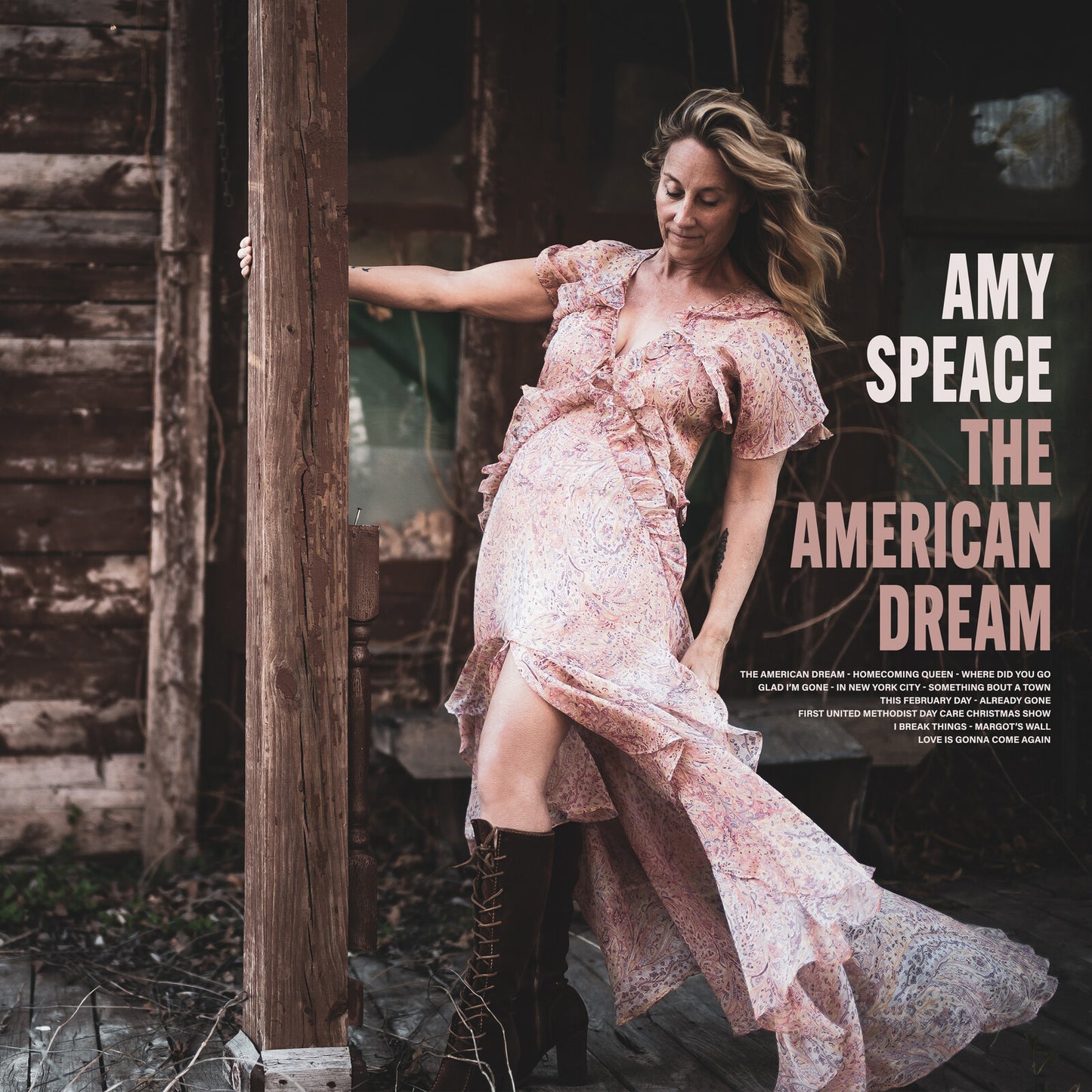 CD cover for Amy Speace’s “The American Dream” featuring a woman in a dress.