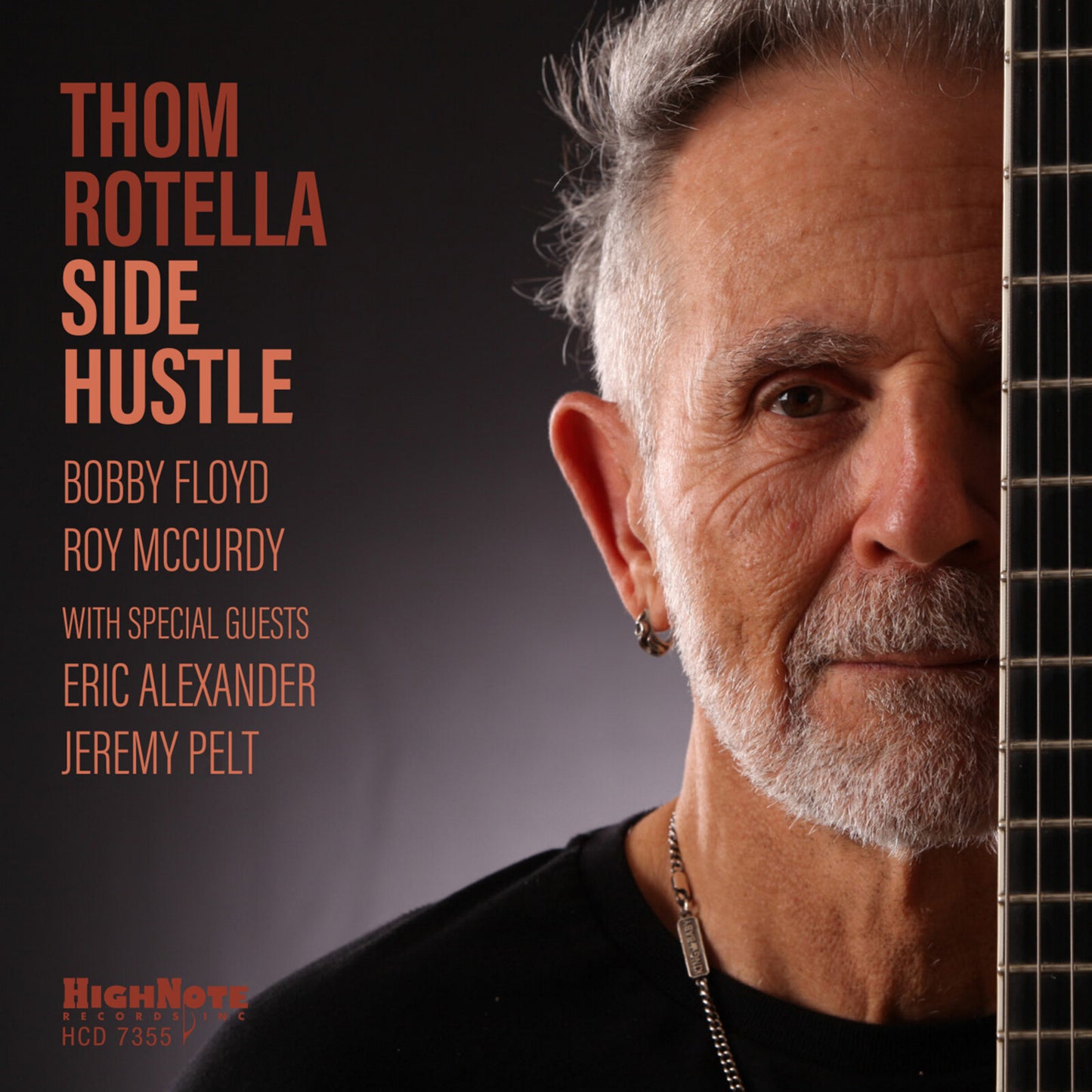 CD cover for Thom Rotella’s “Side Hustle” featuring a portrait of the artist.