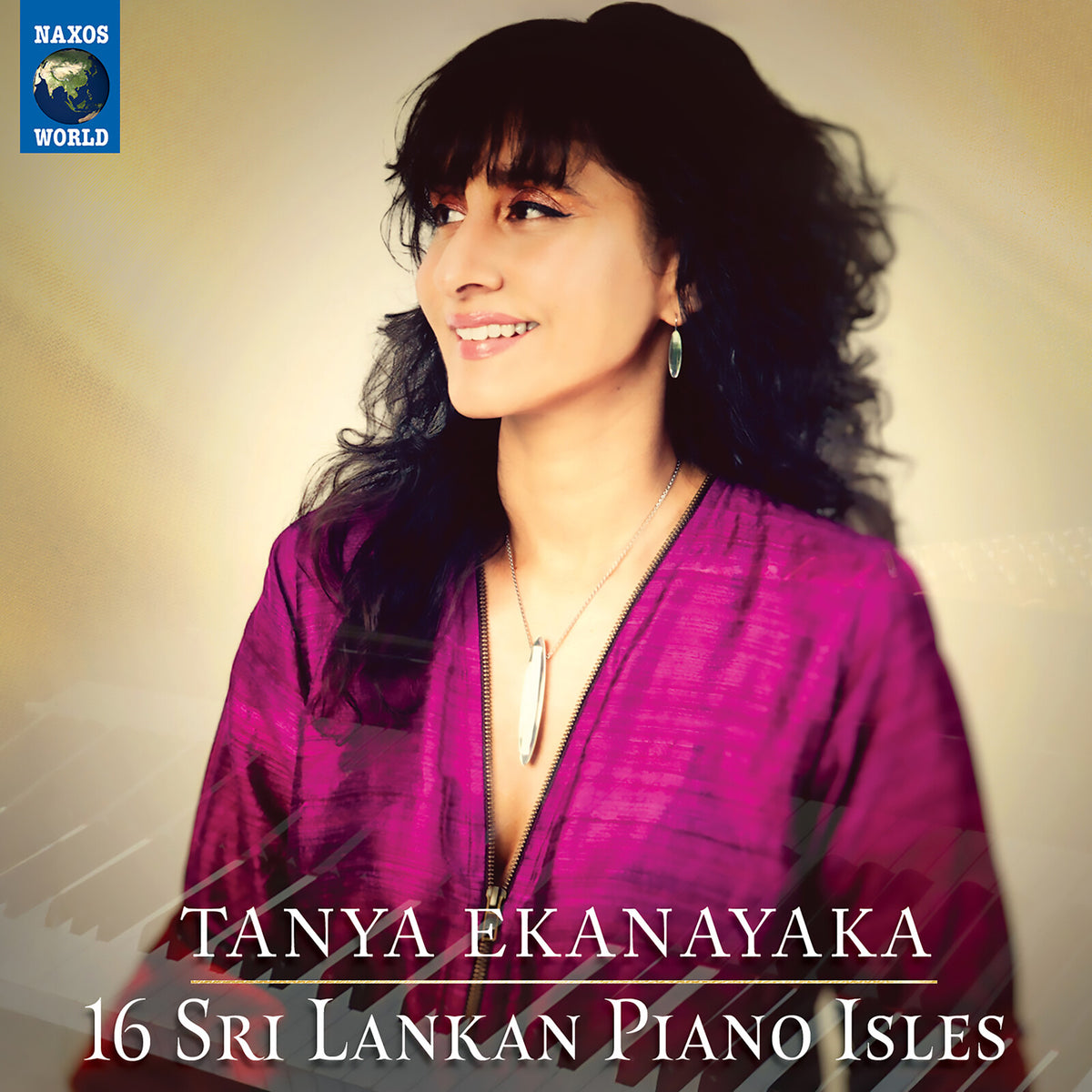 CD cover featuring pianist Tanya Ekanayaka in a purple garment.