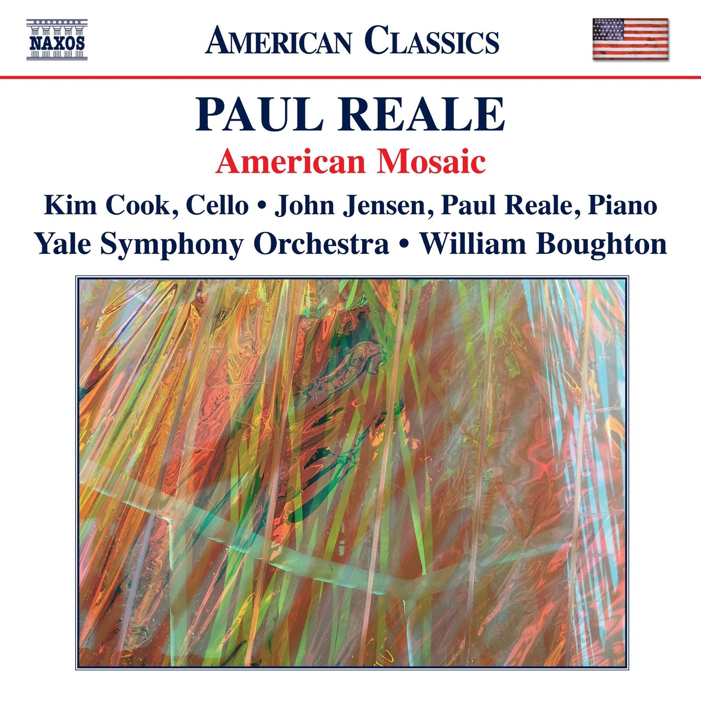 CD cover for "American Mosaic" by Paul Reale, with abstract art.