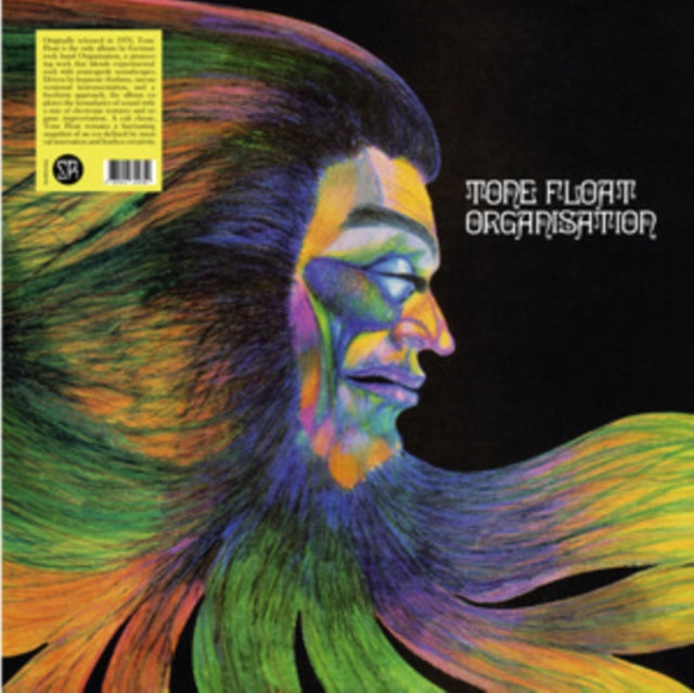 Vinyl record cover: colorful portrait of a man with flowing hair.
