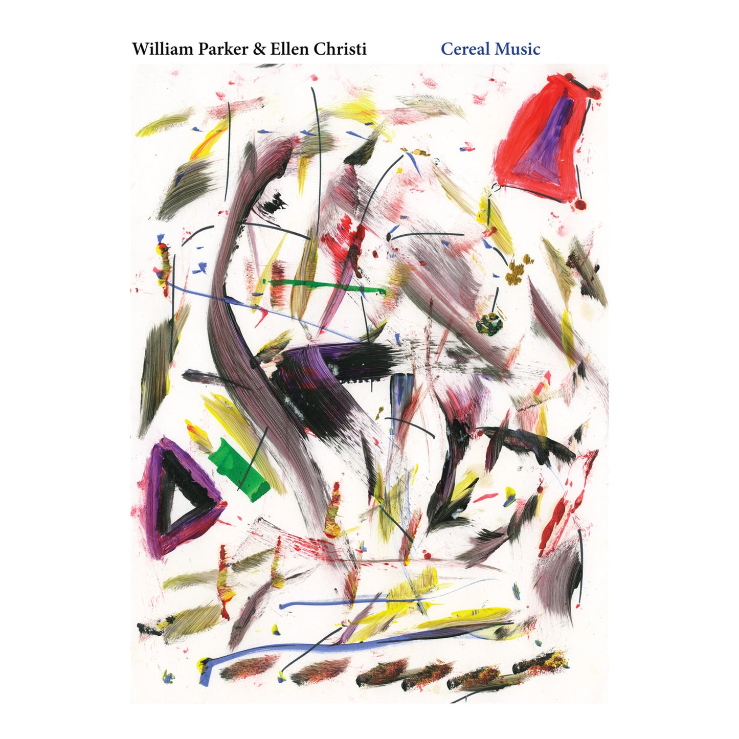 CD cover for "Cereal Music" by William Parker & Ellen Christi, abstract painting.