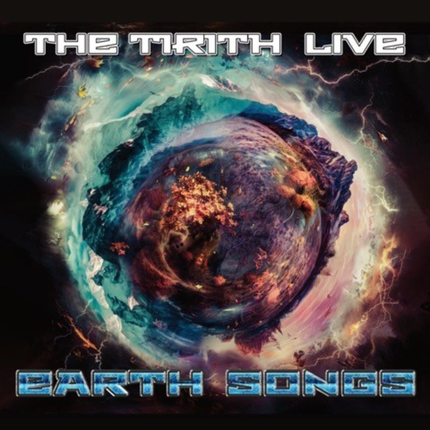 CD cover for “The Tirith Live - Earth Songs” with swirling earth imagery.