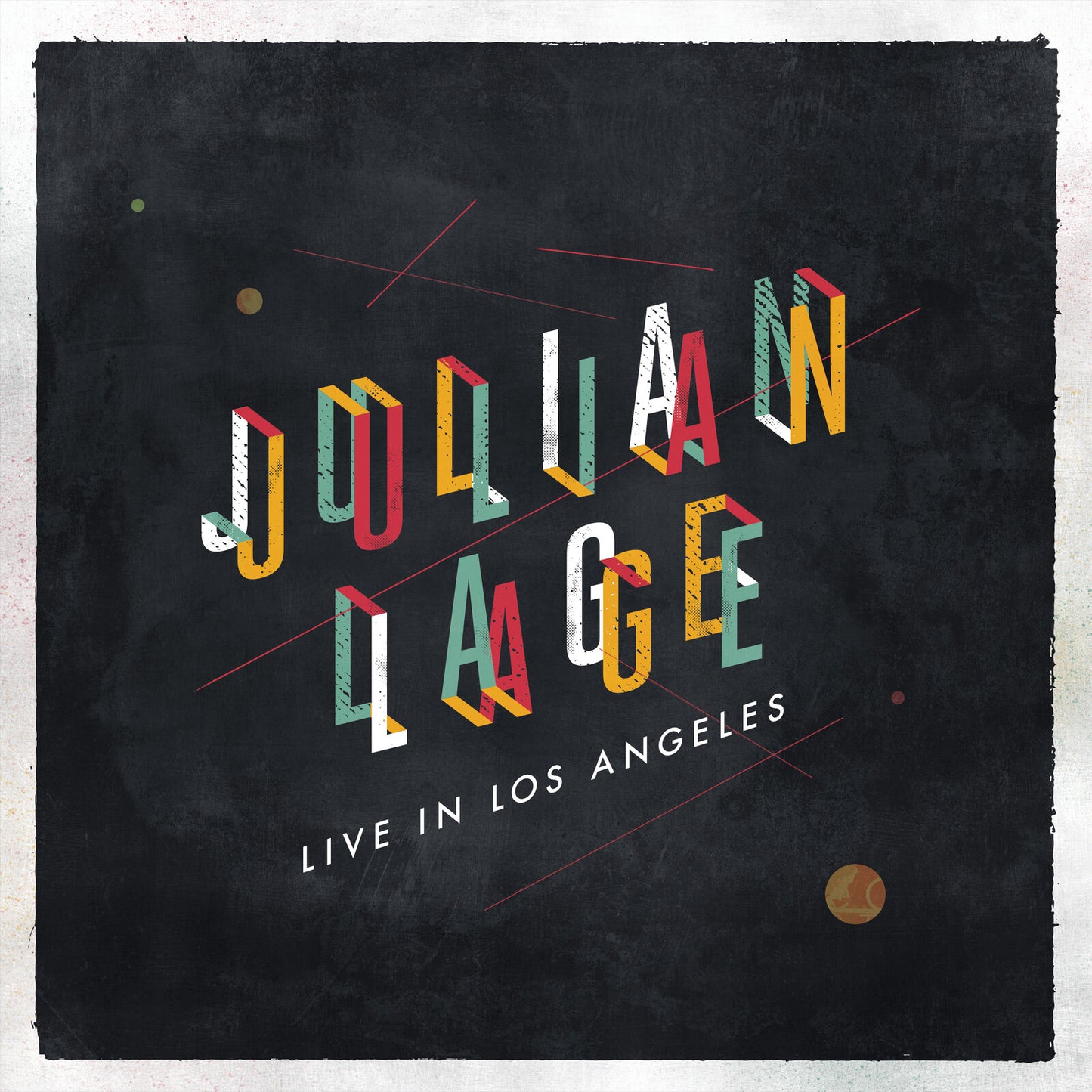 Album cover for Julian Lage’s “Live In Los Angeles” with red text.