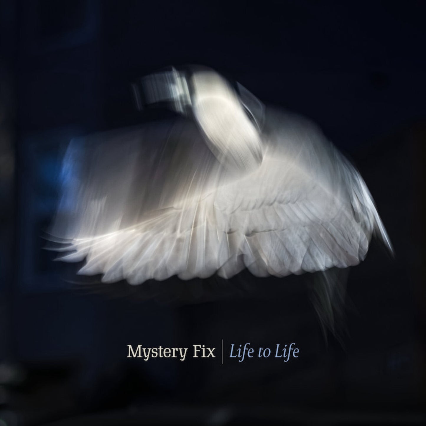 CD cover with blurred, abstract image of white feathers and text.