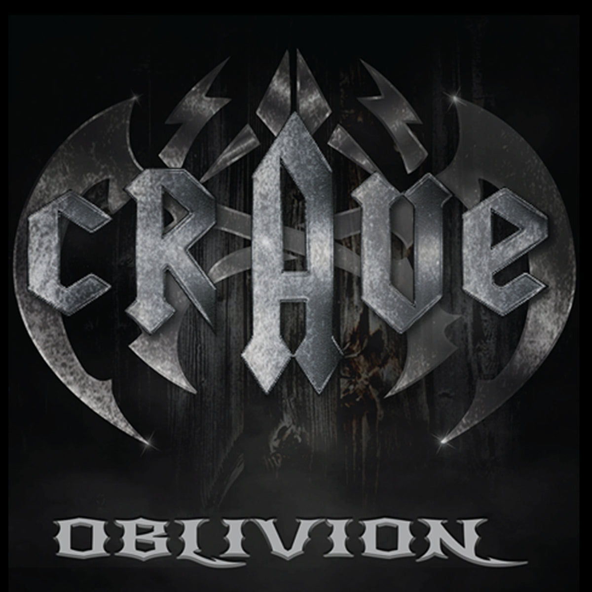 CD cover for "Crave - Oblivion" with metallic text and dark background.