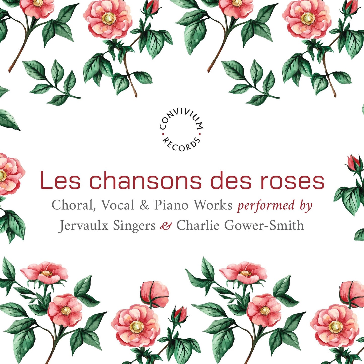 CD cover with red roses and text: "Les chansons des roses".