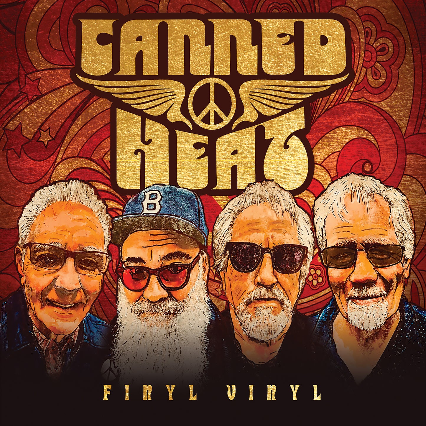 Canned Heat album cover featuring band members and psychedelic artwork.