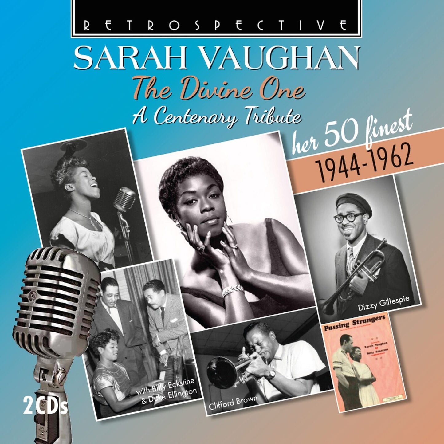 CD cover for Sarah Vaughan tribute album with vintage photos.