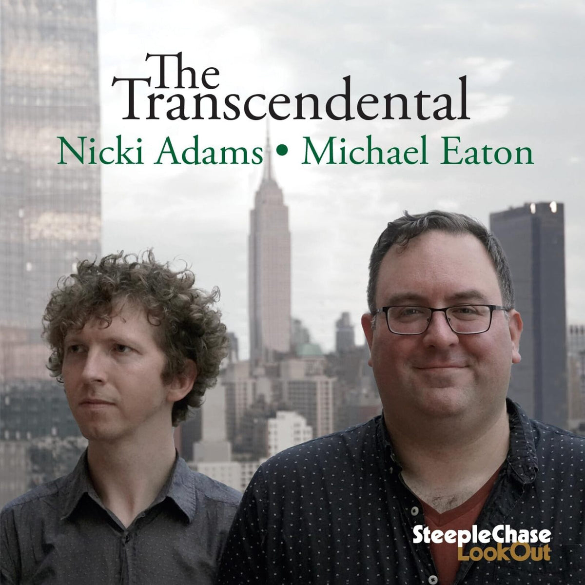CD cover featuring portraits of Nicki Adams and Michael Eaton with a city skyline.