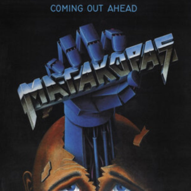 Album cover for Matakopas’ “Coming Out Ahead” featuring robotic hands and face.