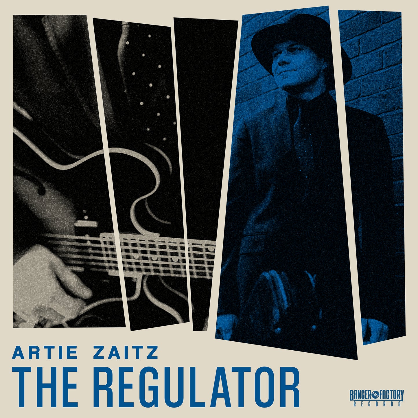 Album cover showing Artie Zaitz in a hat and suit, split into vertical panels.