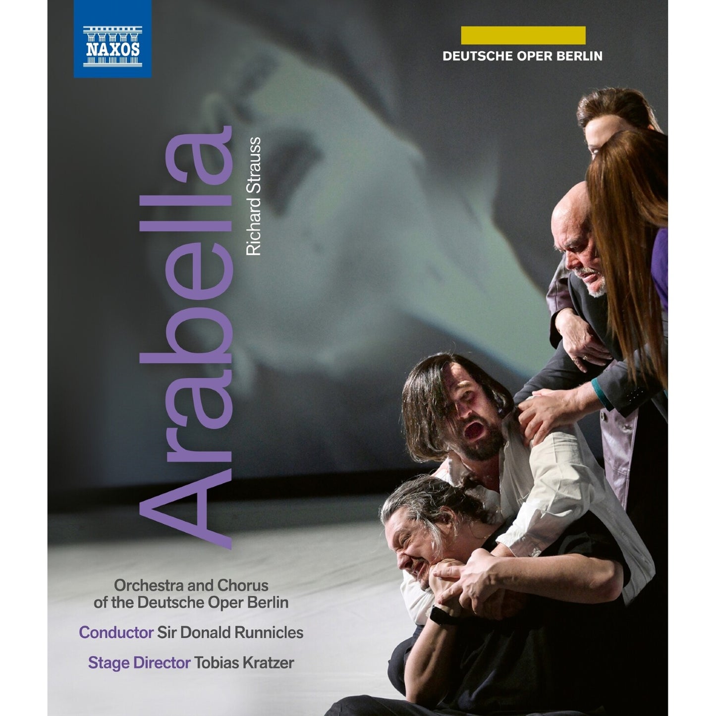 Blu-ray cover for Strauss’ *Arabella* opera featuring performers in embrace.