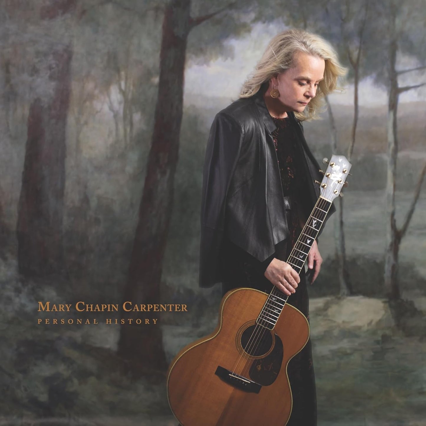 Mary Chapin Carpenter album cover featuring a woman with a guitar.
