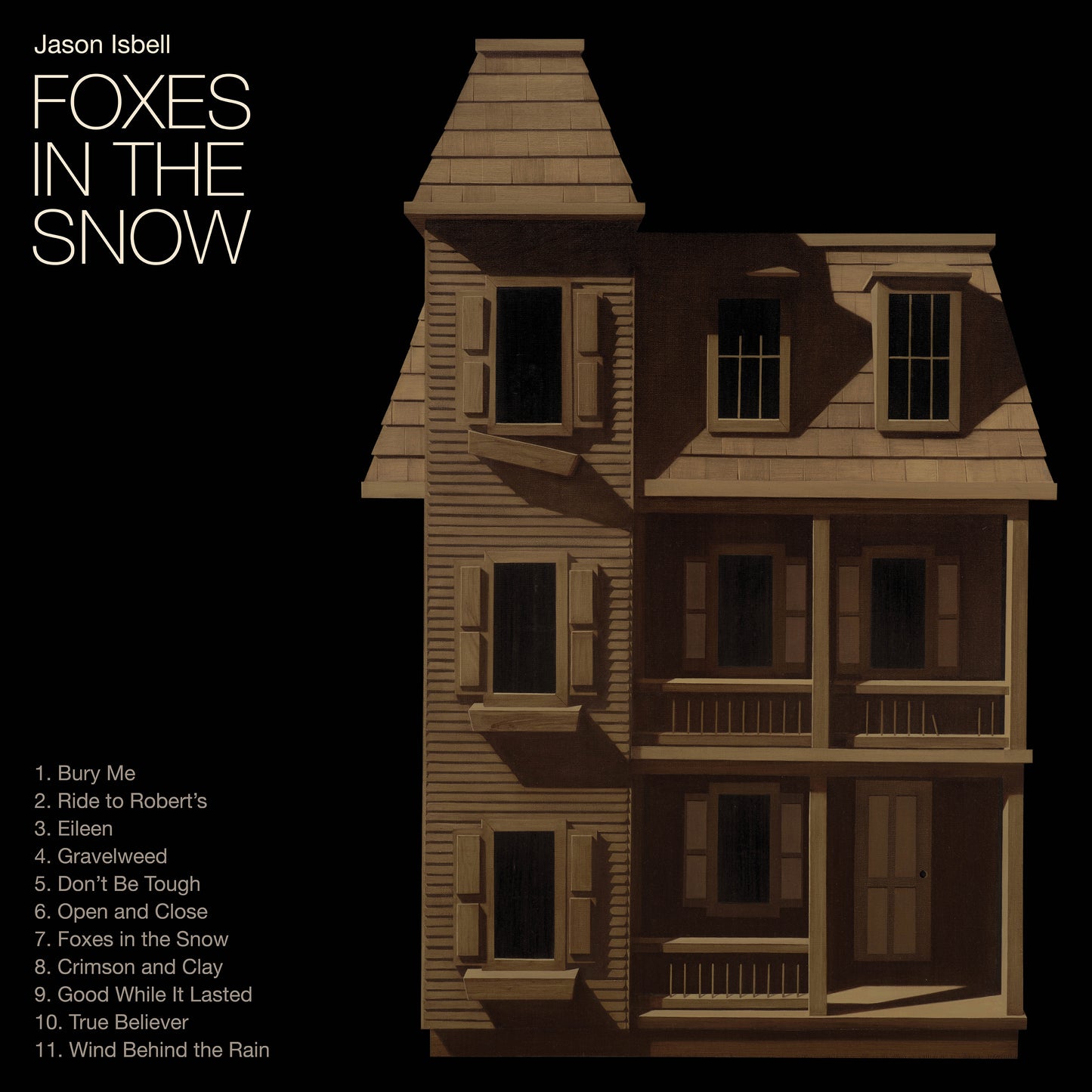 CD cover: Illustration of a weathered, multi-story house against a dark sky.