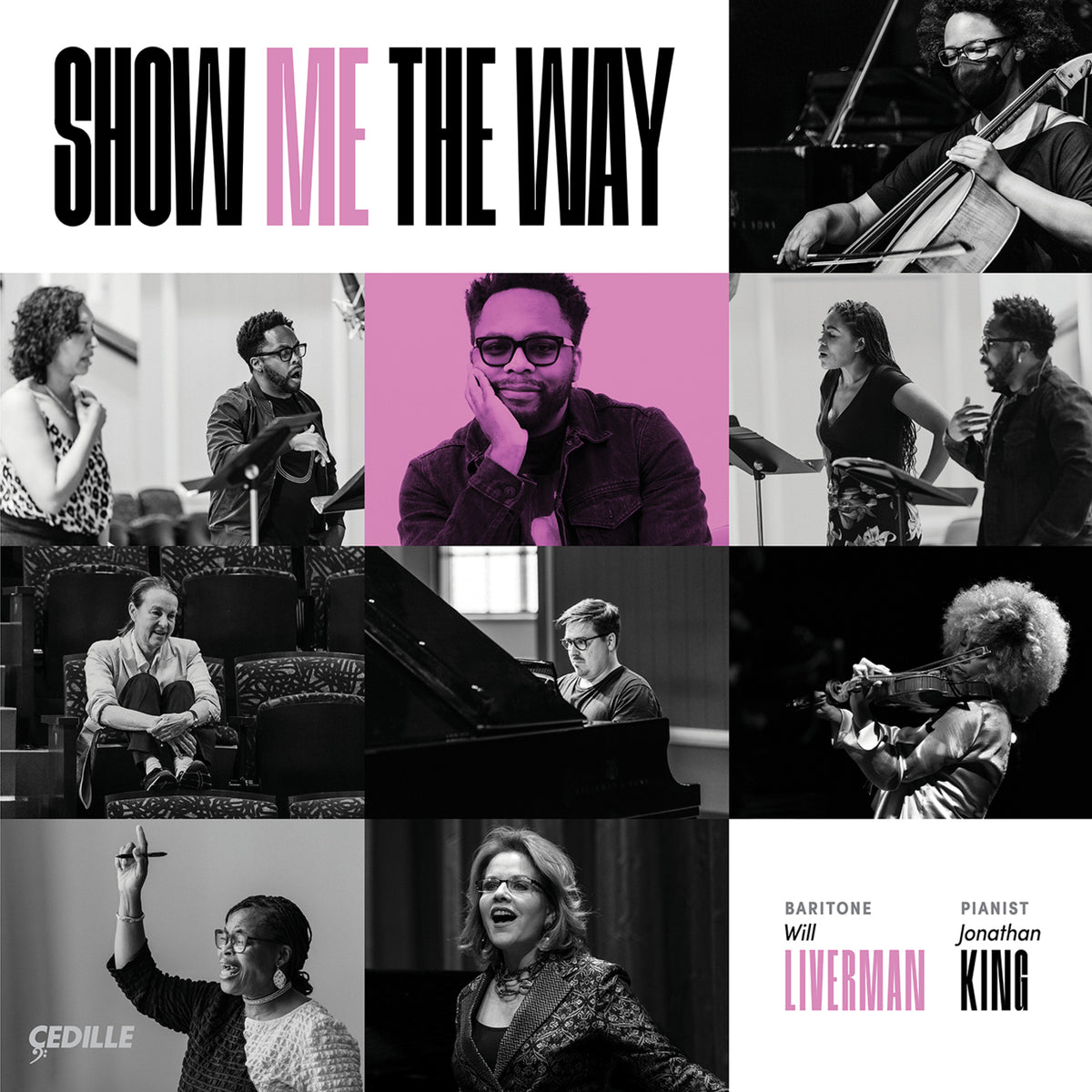 CD cover featuring black and white photos of musicians performing.
