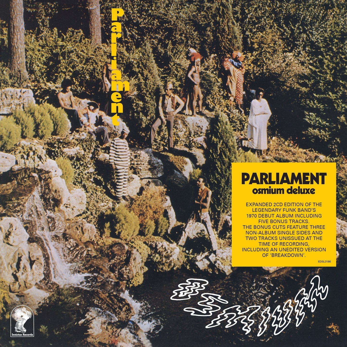 Parliament “Osmium (Deluxe Edition)” CD cover with a group in a field.