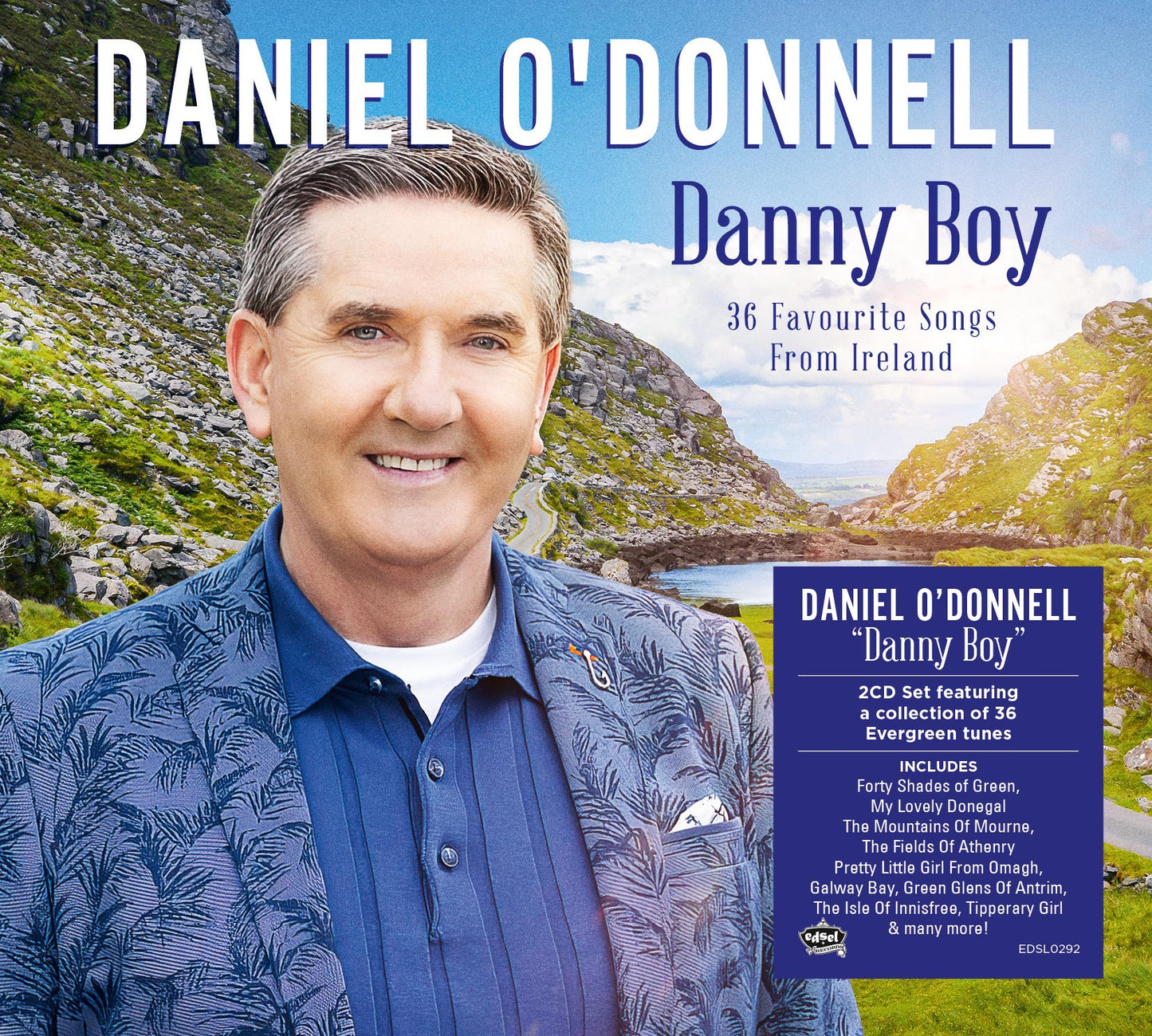 CD cover for Daniel O’Donnell’s “Danny Boy” featuring his portrait.