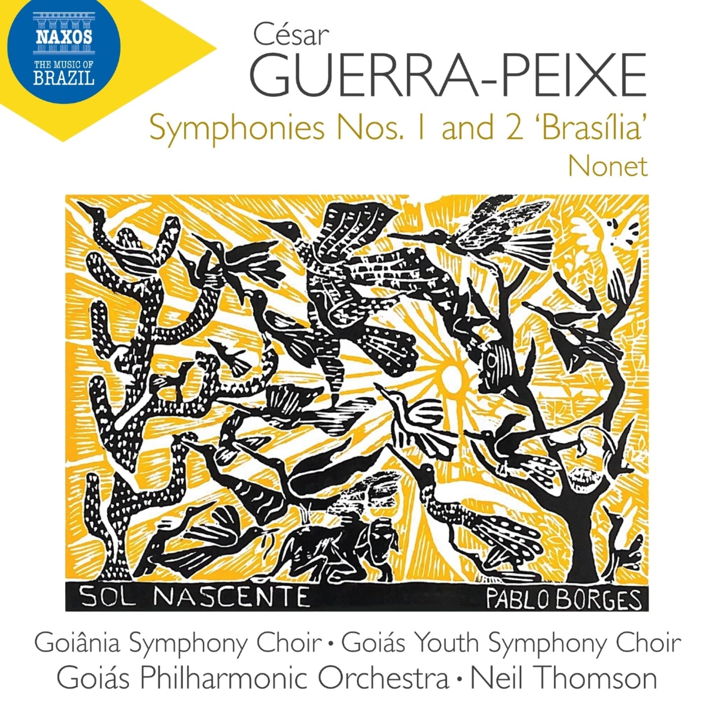CD cover for Guerra-Peixe’s Symphonies 1 & 2, with bird illustration.