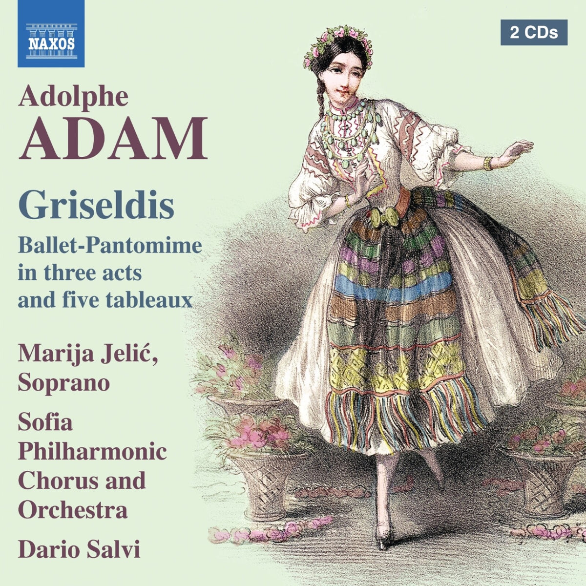CD cover for Adam’s “Griseldis” featuring a vintage ballet illustration.